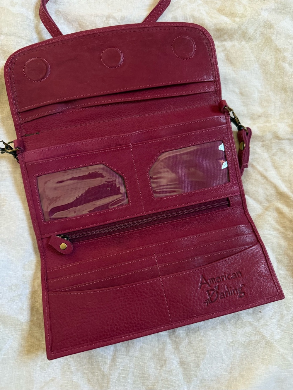 Like New Upcycled Crossbody Wallet Repurposed American Darling Louis Vuitton - Picture 3 of 10